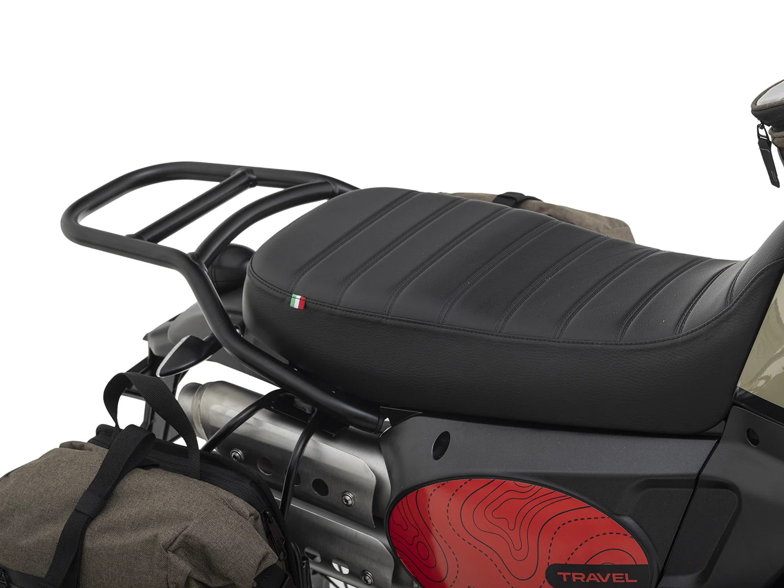 FANTIC Scrambler 700 TRAVEL 大型の荷物やオリジナルのリアバッグを取付けることができるリアラックも標準装備。 | 輸入発売元 MOTORISTS モータリスト合同会社